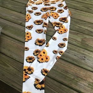Sunflower Print Leggings